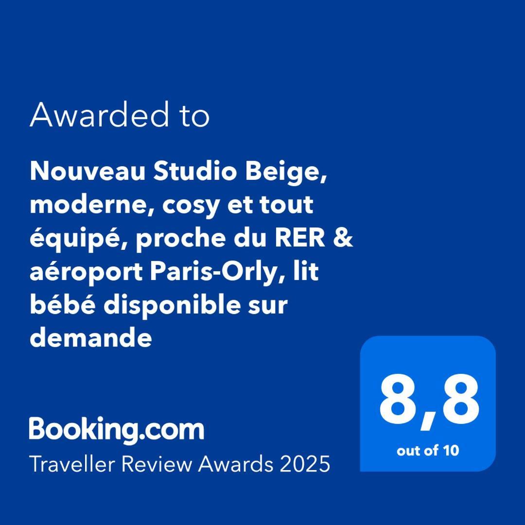Studio Moderne Et Tout Equipe, Proche Du Rer, Paris & Aeroport D'Orly En 20 Min, Lit Bebe Sur Demande Vitry-sur-Seine Eksteriør billede